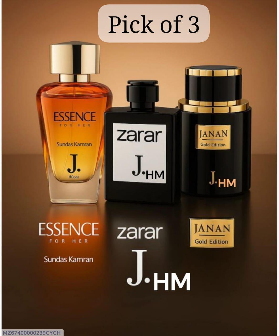 Unisex Long Lasting Fragrance Perfume Set - 3 Pcs of Woody Citrus Essence